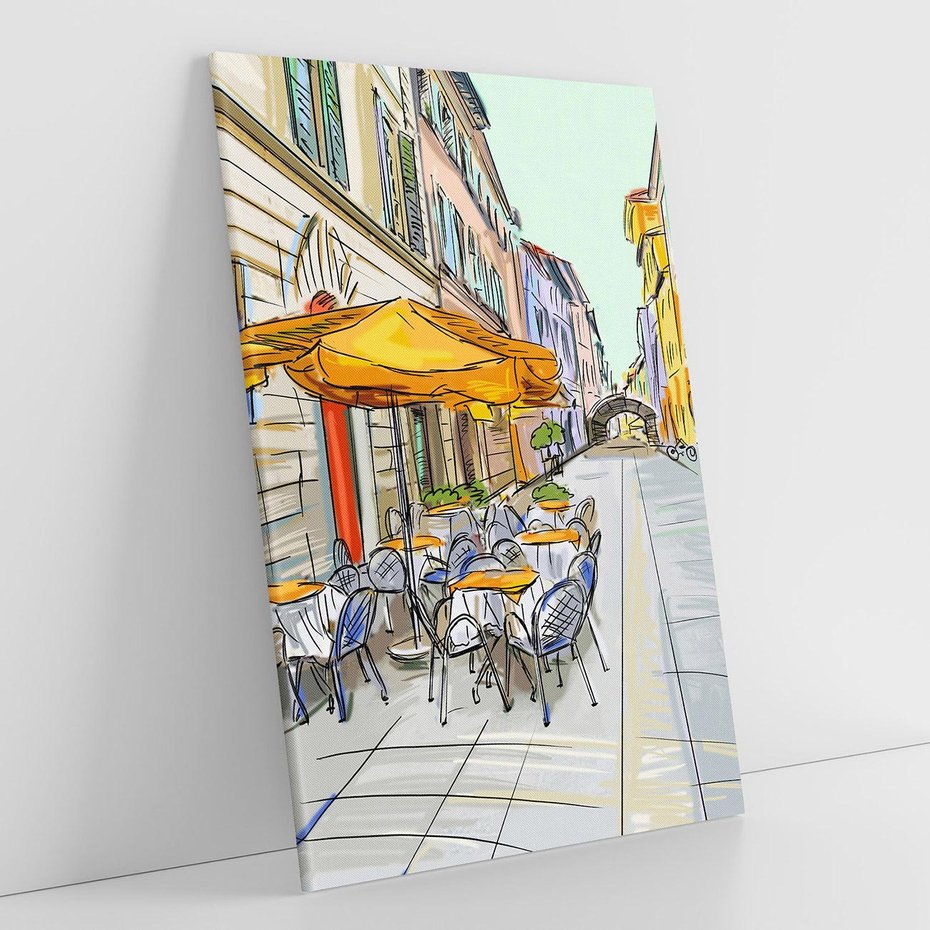 Obraz na płótnie 50x70 - Kawiarenkowy Szkic - malowany, szkic