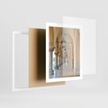 Plakat w ramie 40x50 - Uliczka w perspektywie czasu - uliczka, perspektywa - rama biała