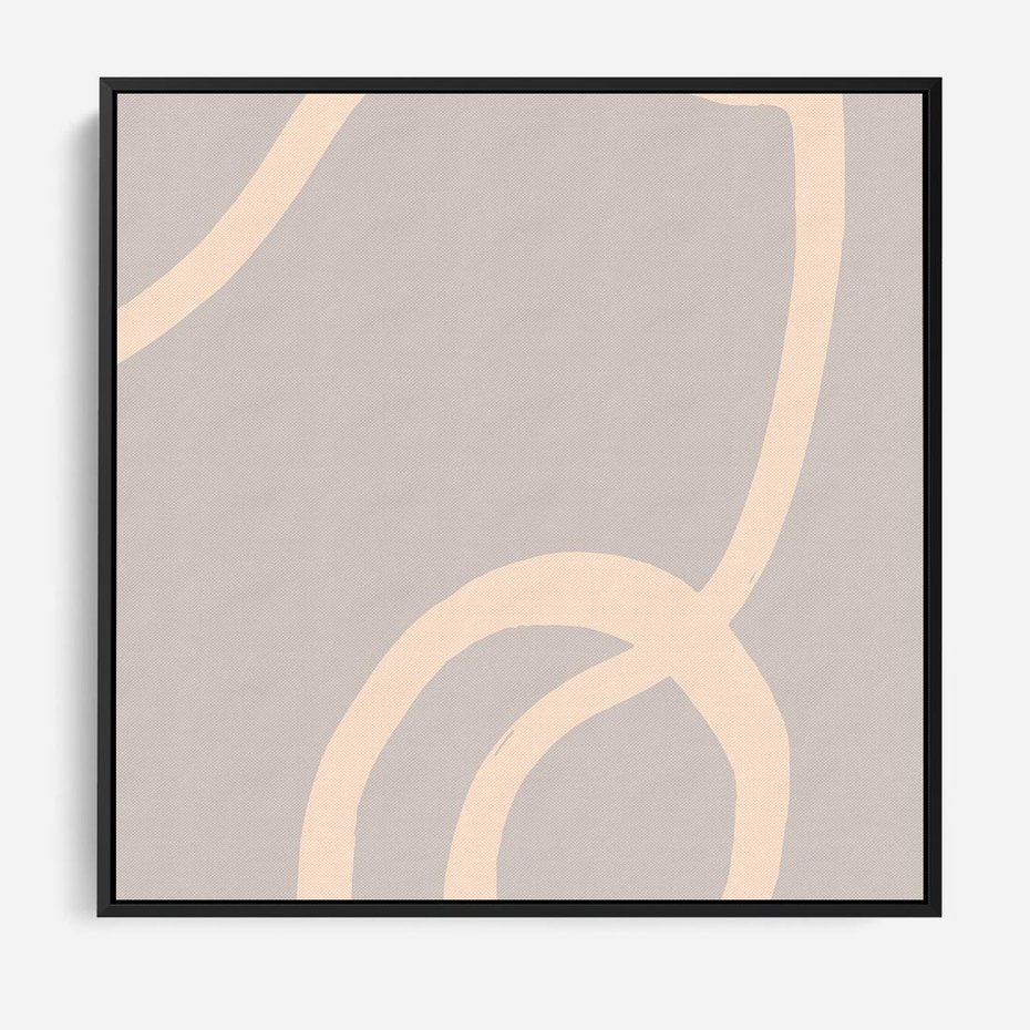 Obraz w ramie 50x50 - Wystylizowana Rewolucja - minimalistyczny obraz, nowoczesny - rama czarna