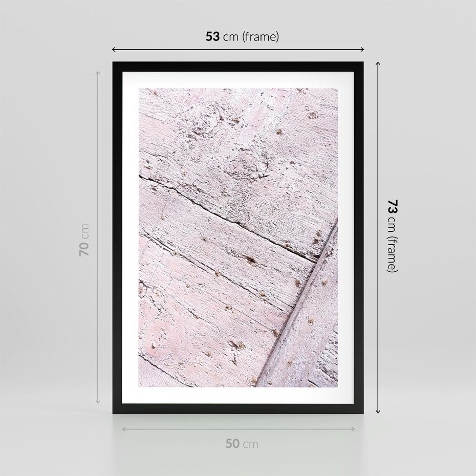 Plakat w ramie 50x70 - Nowoczesna Elegancja - beton, struktura - rama czarna