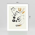 Plakat bez ramy 40x50 - Picassowska Abstrakcja Kota - abstrakcyjna grafika kota, jak picasso