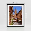 Plakat w ramie 30x40 - Urok włoskich uliczek - włoskie, uliczki - rama czarna