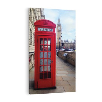 Obraz na płótnie 80x120 - Londyńska budka telefoniczna - budka, telefoniczna