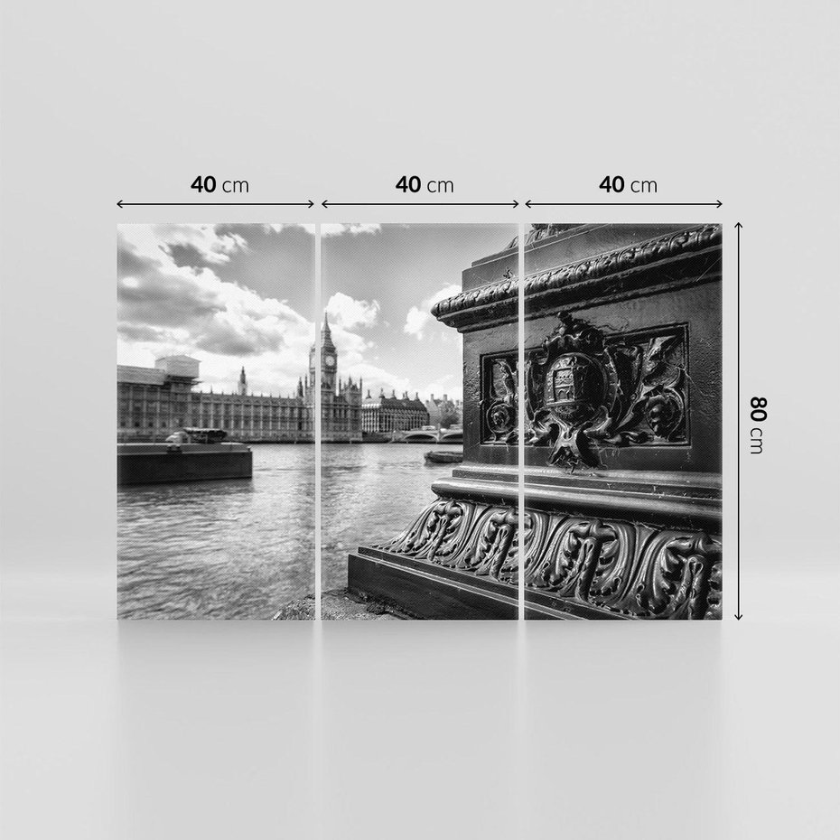 Obraz na płótnie 120x80 - Pejzaż kruchości i siły - Londyn, Tamiza