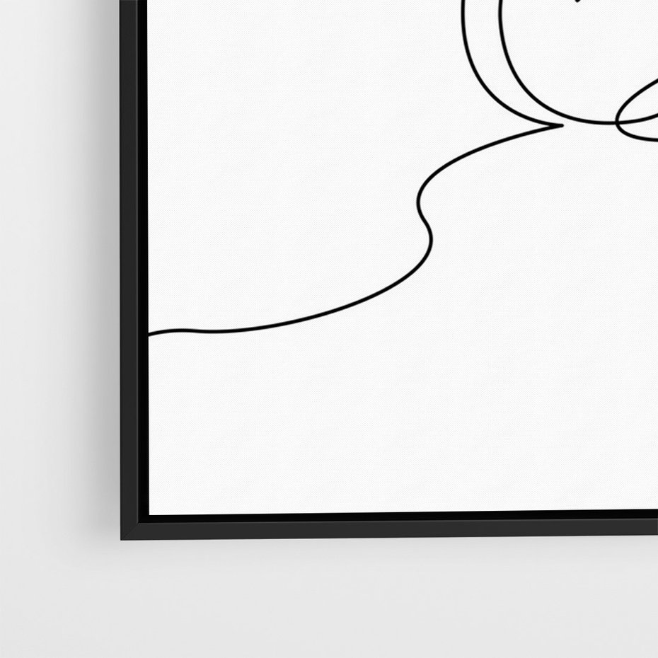 Obraz w ramie 50x70 - Minimalistyczna Przejażdżka - szkic, minimalizm - rama czarna