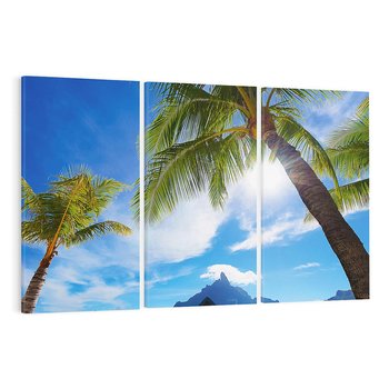 Obraz na płótnie 120x80 - Tropikalne palmy nad oceanem - palmy, ocean