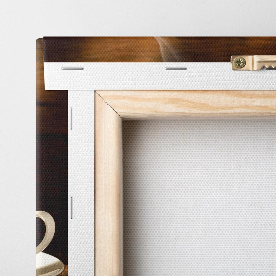 Obraz na płótnie 100x70 - Kawowe uniesienie w filiżance - kawa, filiżanka