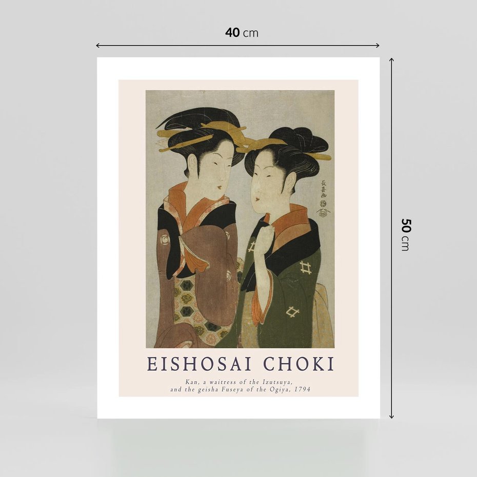 Plakat bez ramy 40x50 - Reprodukcja Japońskiej Grafiki - eishosai choki, reprodukcja grafiki