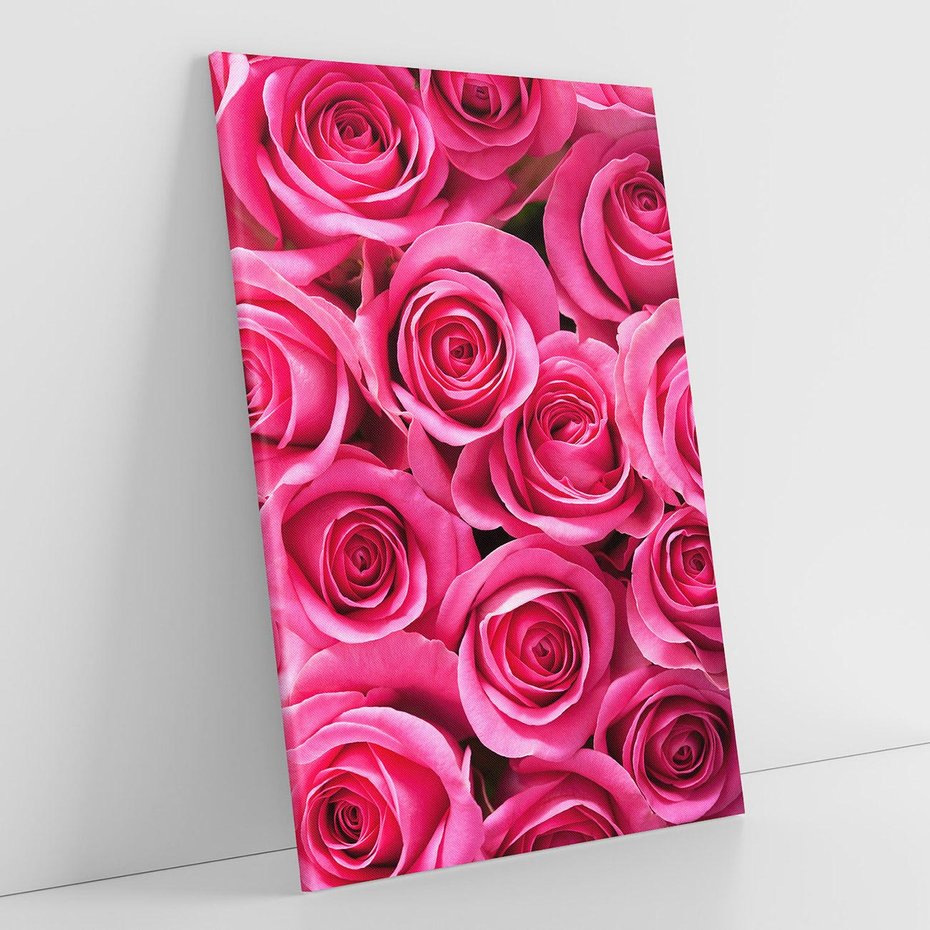 Obraz na płótnie 50x70 - Romantyczne róże w pełnym rozkwicie - róże, kwiaty