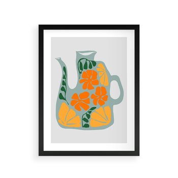 Plakat w ramie 30x40 - Kolorystyczna Ekspresja - czajnik, abstrakcja - rama czarna