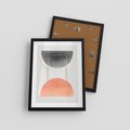 Plakat w ramie 30x40 - Sztuka Abstrakcji - minimalistyczny boho obraz, abstrakcyjny - rama czarna