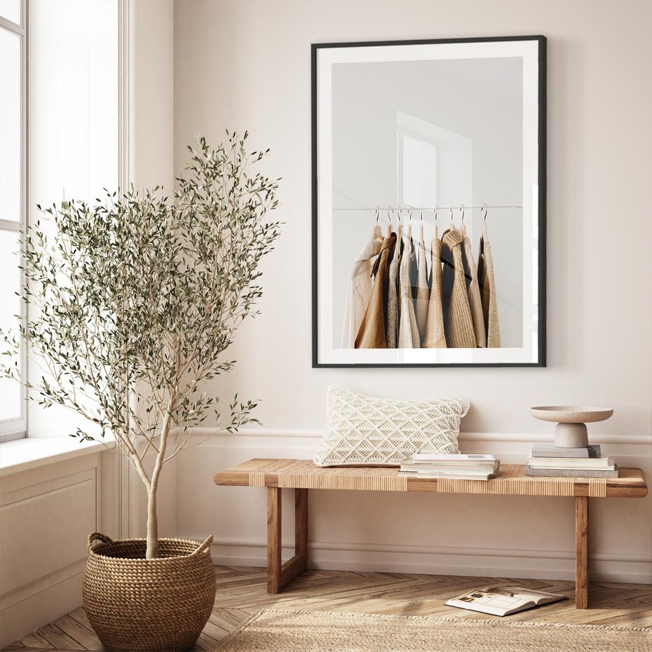 Plakat bez ramy 30x40 - Boho Elegancja - boho kobiece zdjęcie, wieszak