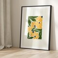 Plakat w ramie 30x40 - Świetliste Kwiaty Natury - kwiaty, nowoczesna grafika - rama czarna