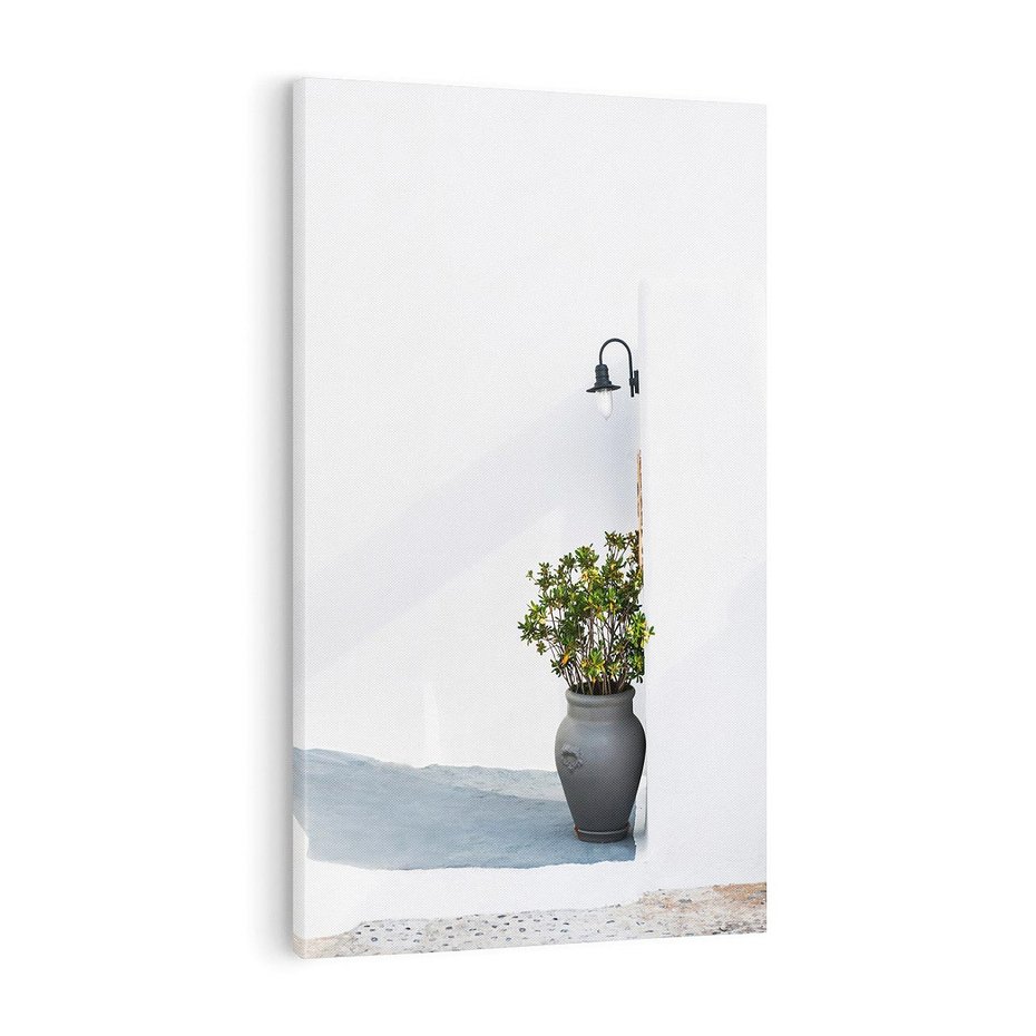 Obraz na płótnie 50x70 - Błękitne wybrzeże - Santorini, Grecja