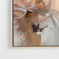 Obraz w ramie 50x50 - Taniec księżycowego pyłu - abstrakcja, tekstury farb - rama drewno