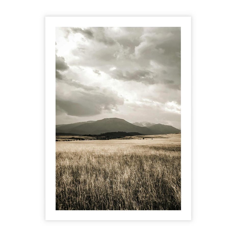 Plakat bez ramy 21x30 - Nostalgiczny Krajobraz - pole, krajobraz