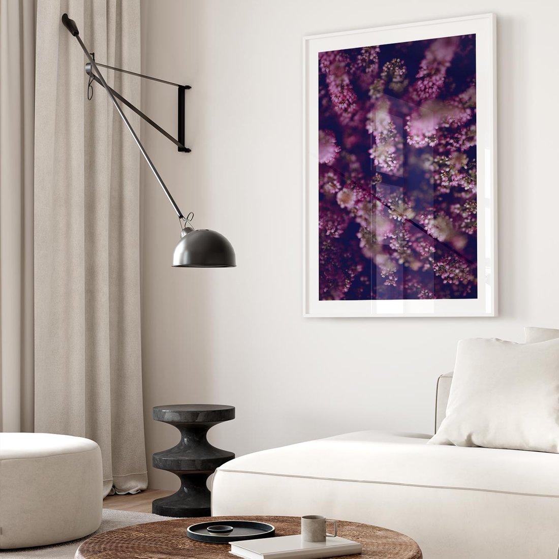 Plakat bez ramy 40x50 - Wrzosowa Delikatność - wrzosy, kwiaty