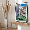 Plakat bez ramy 50x70 - Romantyczna gondola w Wenecji - Wenecja, gondola