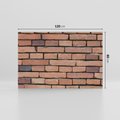 Obraz na płótnie 120x80 - Mur cegieł: industrialny urok - cegły, mur
