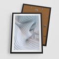 Plakat w ramie 50x70 - Abstrakcyjne Przestrzenie - geometria, 3D - rama czarna