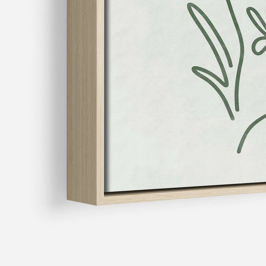 Obraz w ramie 50x70 - Odbicia Zielonego Raju - zielony odcień, abstrakcja - rama drewno