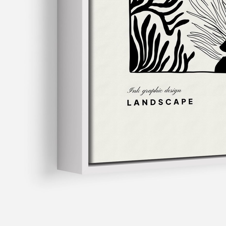 Obraz w ramie 50x70 - Boho Oaza - kaktusy, rośliny - rama biała