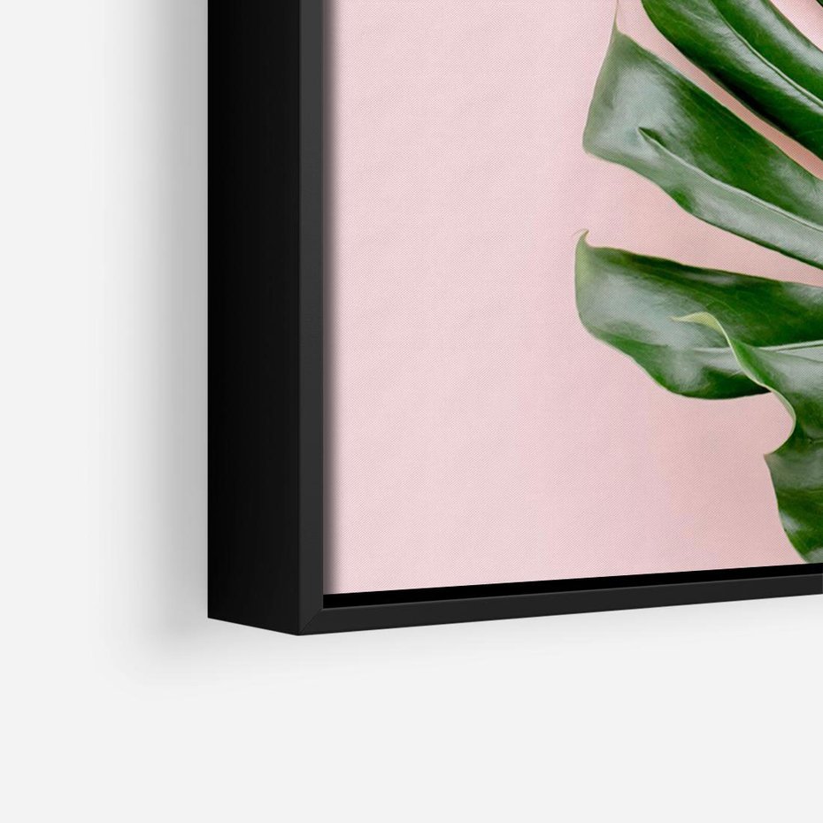 Obraz w ramie 100x70 - Egzotyczna Roślinność - liście, monstera - rama czarna