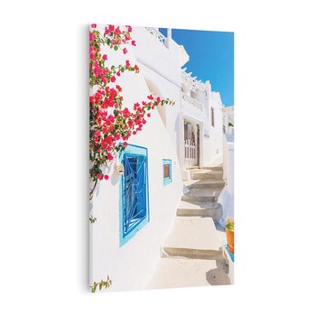 Obraz na płótnie 50x70 - Piękno miasta nad morzem - Grecja, uliczka