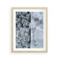 Plakat w ramie 40x50 - Ujęcie Zimowej Szosy - zima, śnieg - rama drewno
