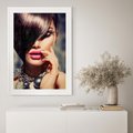 Plakat bez ramy 21x30 - Kobiecy urok w makijażu i fryzurze - makijaż, fryzura