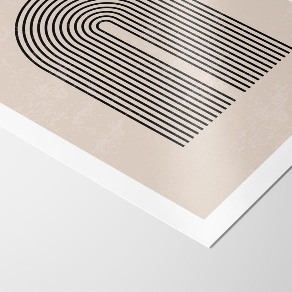 Plakat bez ramy 21x30 - Migocące Echa - abstrakcyjne linie, geometria