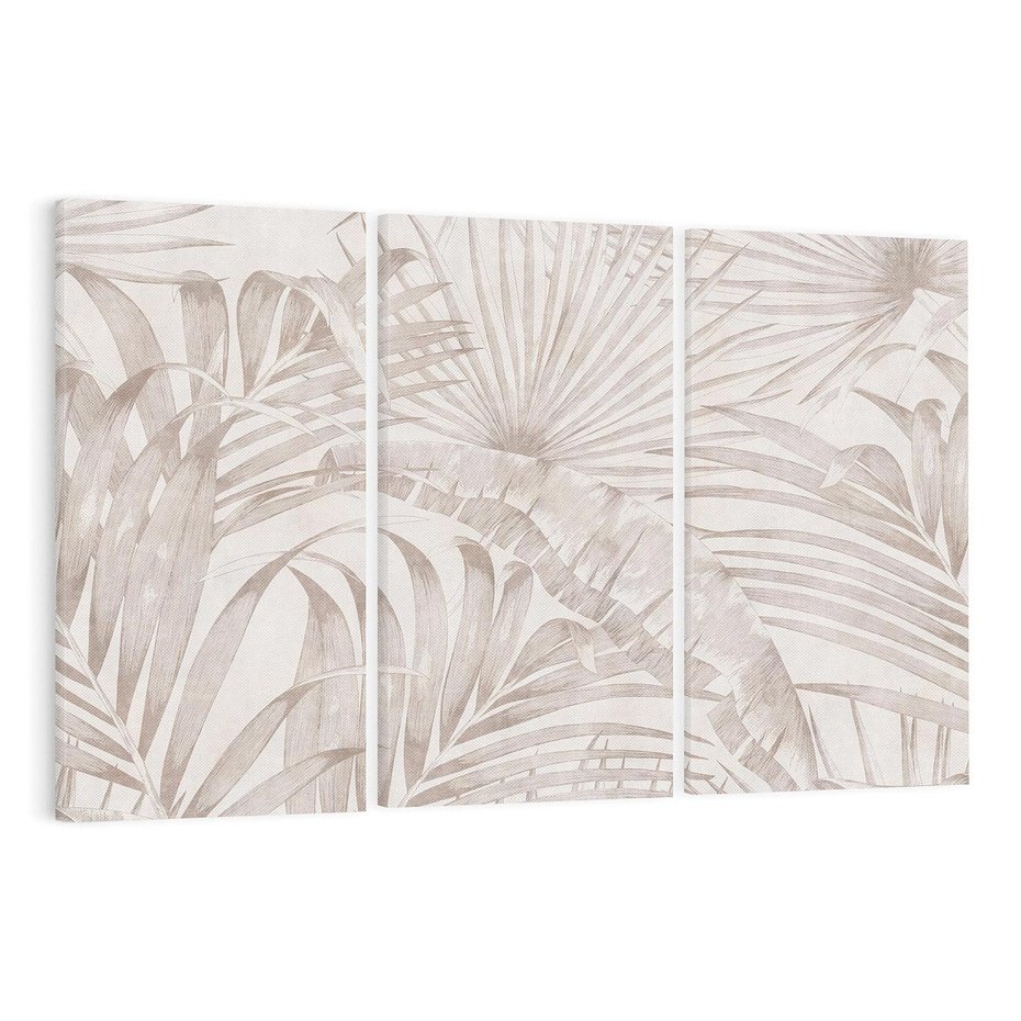 Obraz na płótnie 120x80 - Odsłonięte liściowe wspomnienia - monochromatyczne, kolory sepii