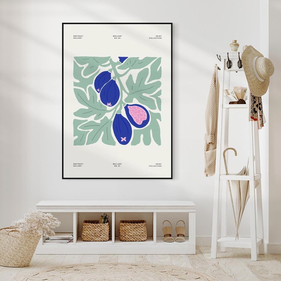 Obraz w ramie 70x100 - Symfonia Przestrzeni - figi, plakat - rama czarna