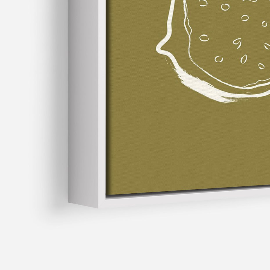 Obraz w ramie 50x70 - Podróżne Barwy - figi, minimalistyczny styl - rama biała