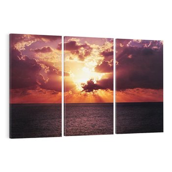 Obraz na płótnie 120x80 - Słońce i chmury nad morzem - słońce, chmury