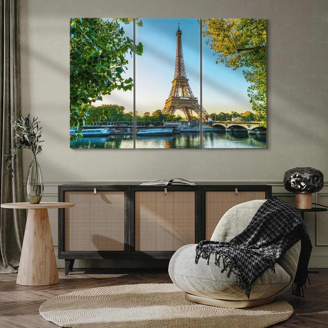 Obraz na płótnie 120x80 - Wieża Eiffla w blasku - Paryż, Francja