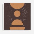 Obraz w ramie 80x80 - Impulsy Przestrzeni - mid century styl, nowoczesna grafika - rama biała
