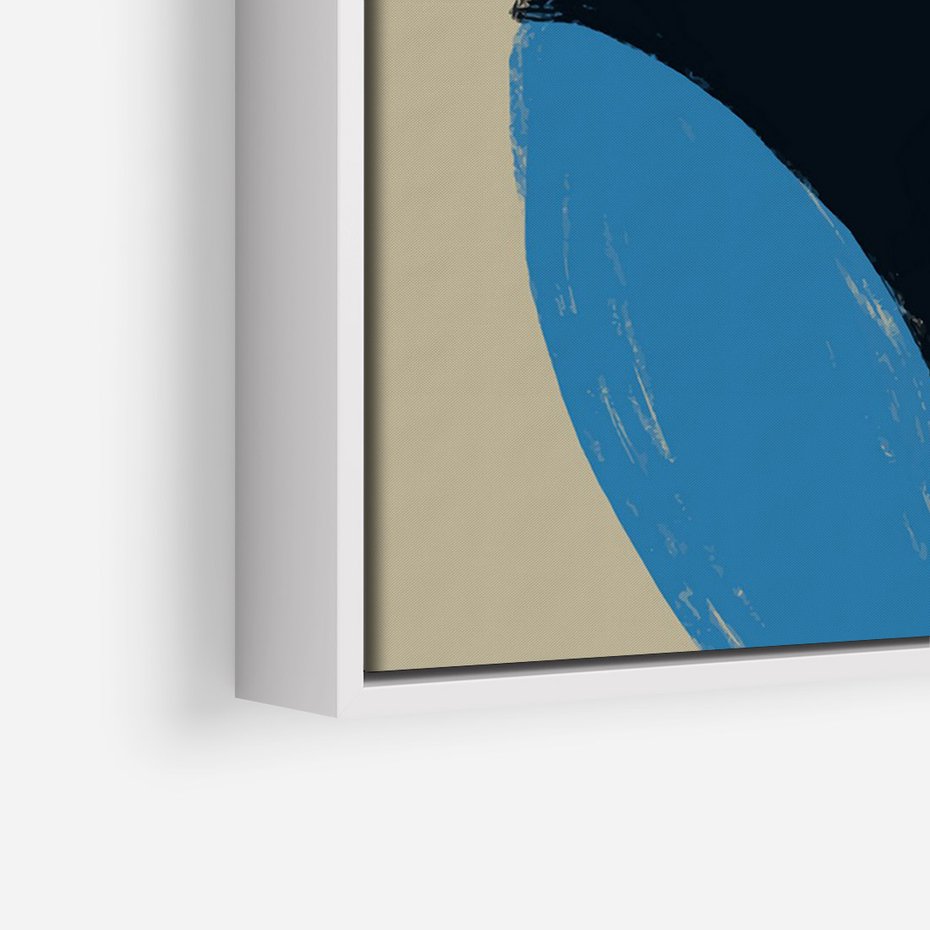 Obraz w ramie 80x120 - Zaklęta Kompozycja - abstrakcyjny plakat, nowoczesna sztuka - rama biała