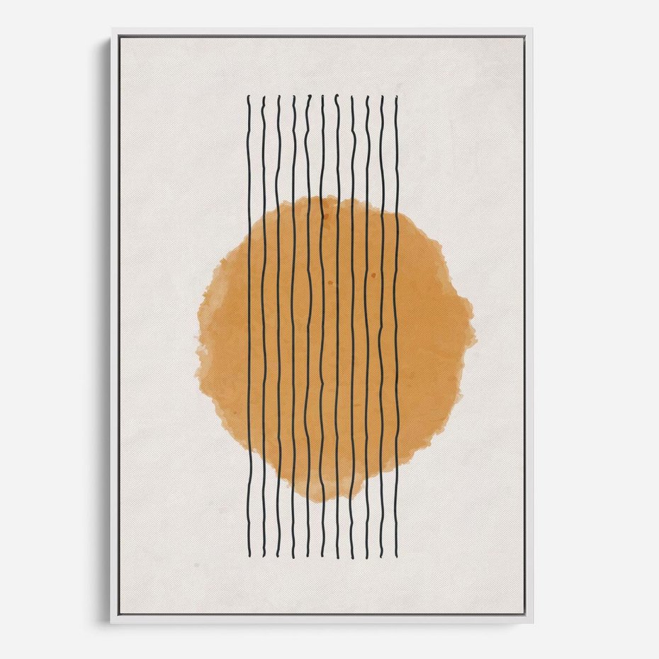 Obraz w ramie 70x100 - Taniec Emocji - abstrakcyjne akwarelowe plamy, nieregularne kreski - rama biała