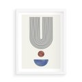Plakat w ramie 50x70 - Rozplątane Wibracje - nowoczesny plakat, styl midcentury - rama biała