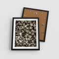 Plakat w ramie 40x50 - Piękno Drewna - belki drewna, drewno - rama czarna