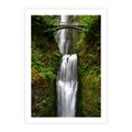 Plakat bez ramy 21x30 - Siła i Urok Natury - wodospad, las