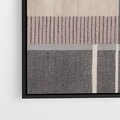 Obraz w ramie 50x50 - Harmonia skradzionych odcieni - symetryczne, geometryczne pasy - rama czarna