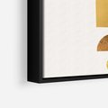 Obraz w ramie 50x50 - Abstrakcyjne Wzory - geometryczne złote kształty, tekstura - rama czarna