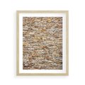 Plakat w ramie 40x50 - Mur z cegieł - surowa elegancja - mur, cegły - rama drewno