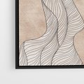 Obraz w ramie 70x50 - Symfonia uczuć i kształtów - delikatna kompozycja, falujące linie - rama czarna
