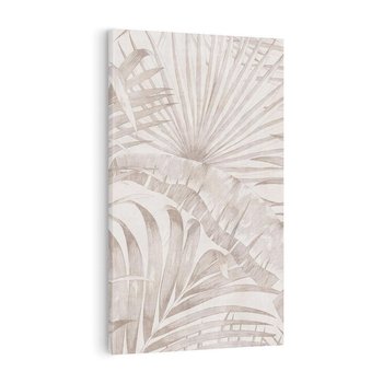 Obraz na płótnie 80x120 - Odsłonięte liściowe wspomnienia - monochromatyczne, kolory sepii