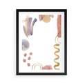Plakat w ramie 50x70 - Wibracje Pastelowych Odcieni - abstrakcyjny plakat, akwarelowe plamy - rama czarna