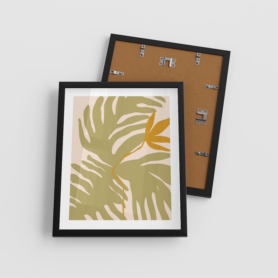 Plakat w ramie 40x50 - Konturem Zmiękczane - minimalistyczny obraz, nowoczesny - rama czarna