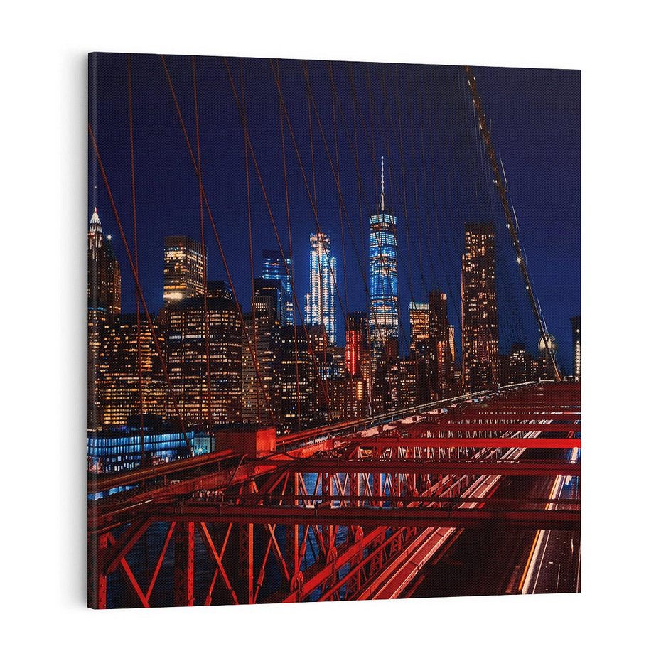 Obraz na płótnie 50x50 - Most w Nowym Jorku - Manhattan - most, Nowy Jork